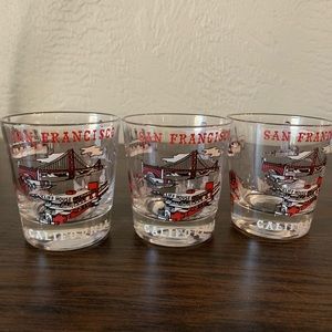 San Francisco souvenir glasses vintage